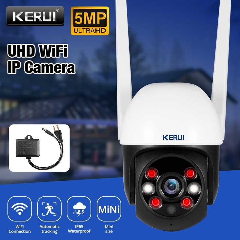6LED Enhanced Night Vision Cam 5MP WiFi Wireless Home Office Security Camera Kit