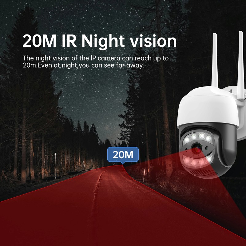 5MP WiFi PTZ Waterproof Camera Security Auto Tracking Night Vision CCTV HD Video gallery
