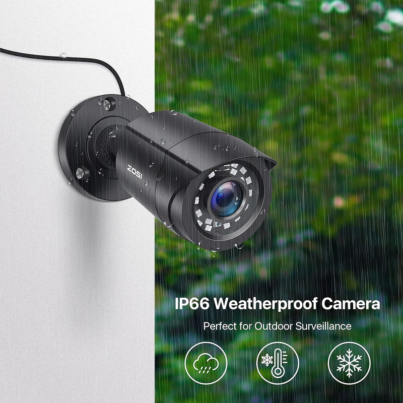 1080P 4 Pack HD TVI Security Cameras, 80Ft Night Vision, Outdoor Indoor Weatherp gallery