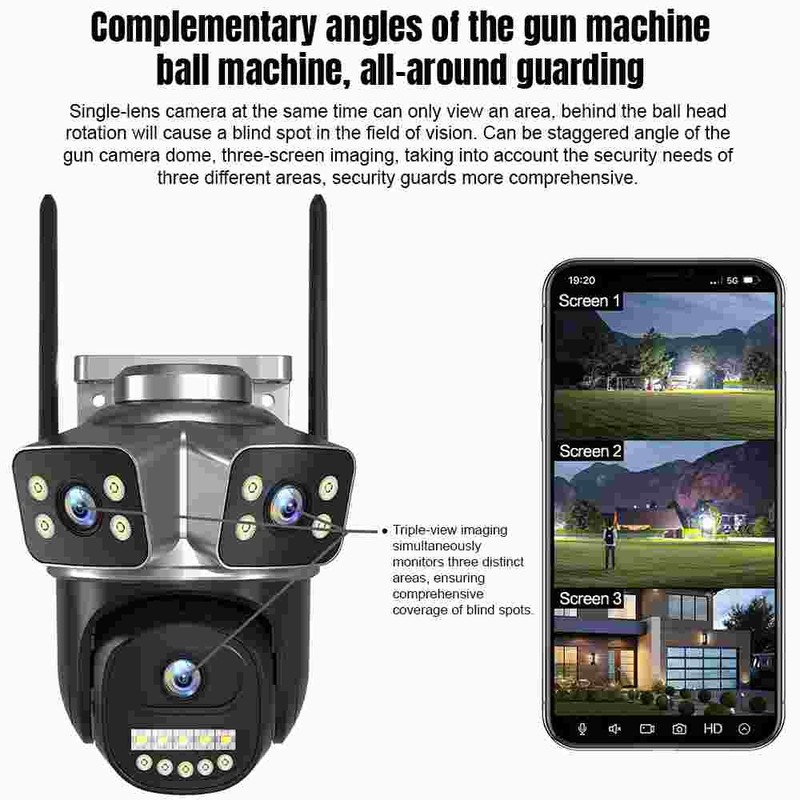 Camara De Seguridad 6MP Wifi Inalambricas Para Casa y Exterior Con Audio Video gallery