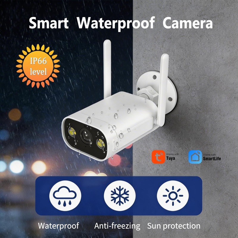 Security Camera Outdoor 2K 3MP, HD WiFi 2.4G Home Security Camera for Outside... gallery