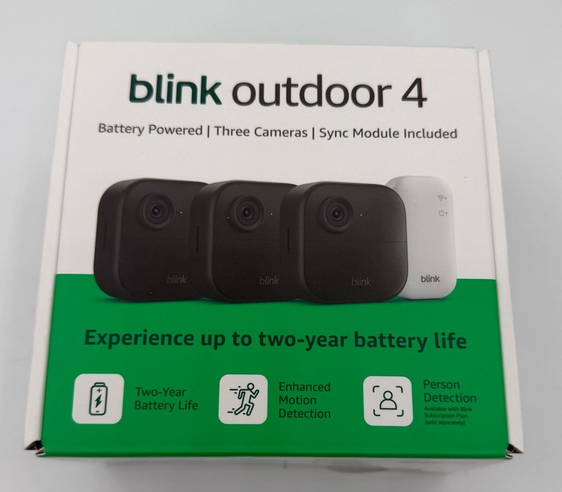 NEW Blink Outdoor 4 (4th Gen) 3-Camera Security System w/ Sync Module Core gallery