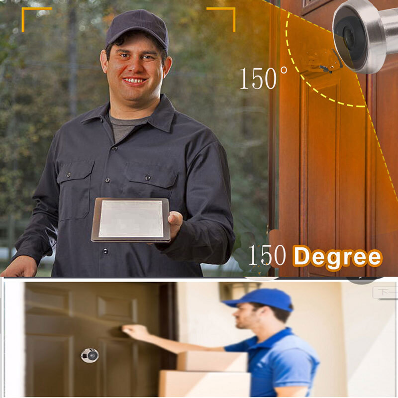 Smartphone 4K HD WiFi Wireless Door Peephole IP Camera Motion Detect Recording gallery