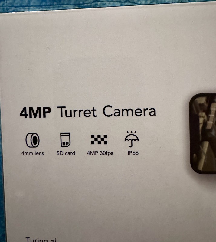 Turing TI-NED044 4MP IP Turret Camera, 4mm Lens, Wired PoE, Outdoor Weatherproof gallery