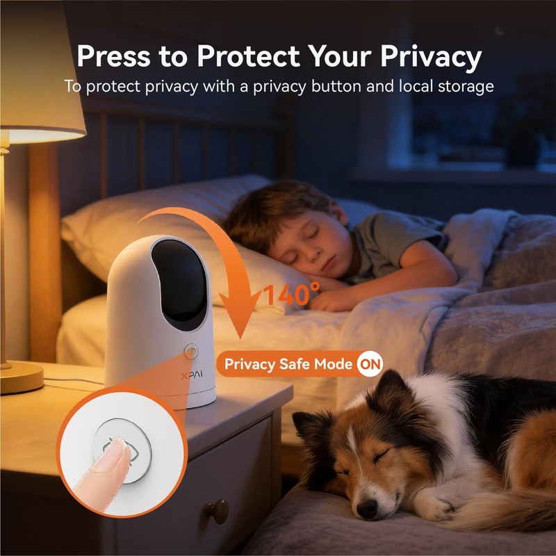 4K UHD Indoor Camera, 64G Built-in Storage No Subscription,Pet Camera Indoor ... gallery