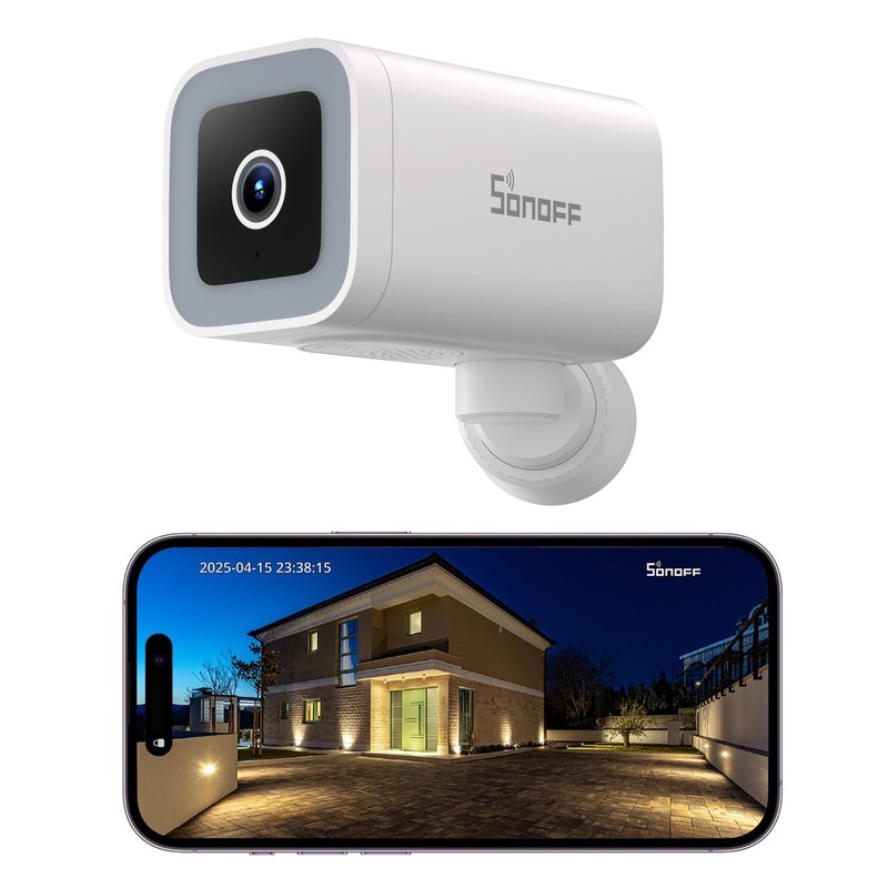 CAM-B1P Outdoor Security Camera, 2K HD & Color Night Vision, 180 Panoramic Vi... gallery