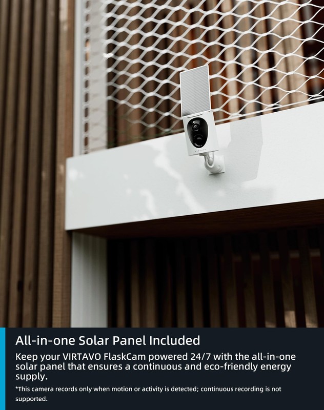 SolarFlask 2K Solar Security Cameras Wireless Outdoor, Starlight Lens, Color ... gallery