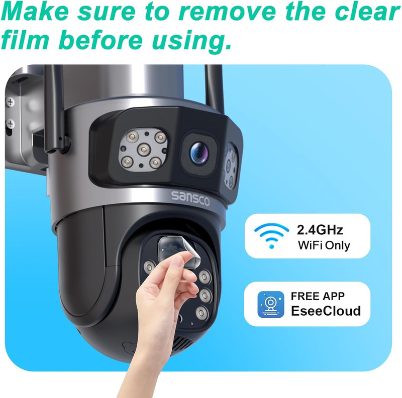 Wireless 2K 4MP Dual-Lens Solar Security Camera with Night Vision & PTZ gallery