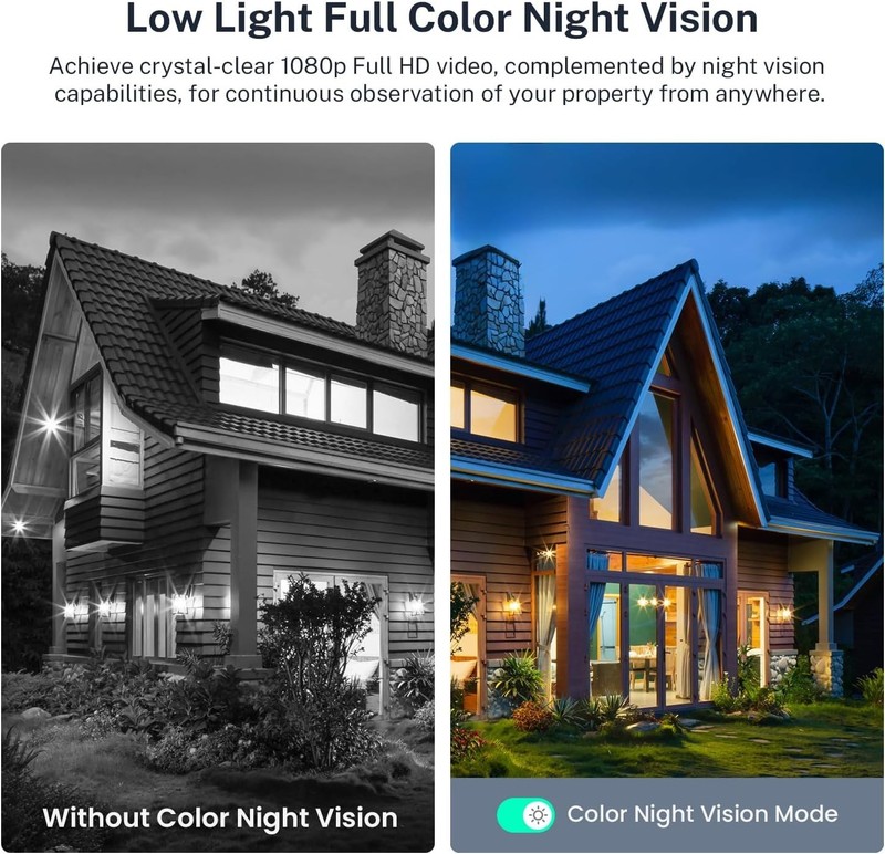 1080P Wireless Camera AI Human Detection Night Vision 2-Way Audio 2.4G WiFi Batt gallery