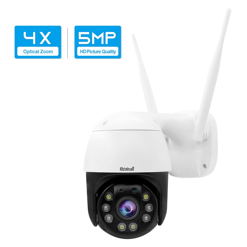 JideTech 5MP Surveillance Camera，4X Optical Zoom PTZ Security Camera Outdoor gallery