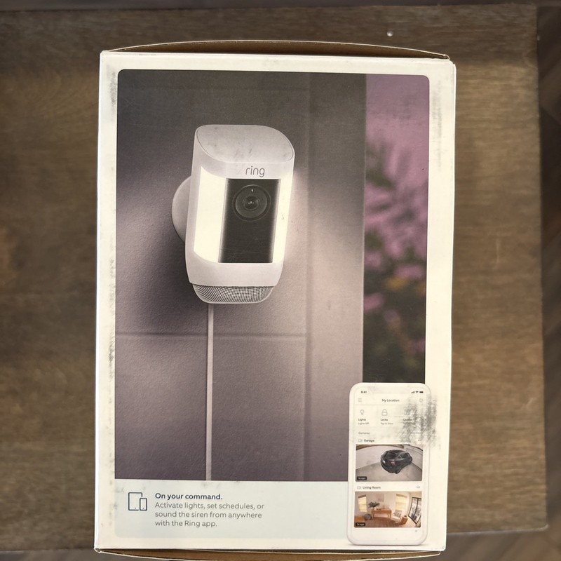 Ring Spotlight Cam Pro Advanced Outdoor Camera-Open Box, See Description gallery