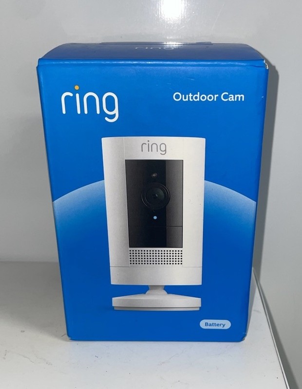 Ring Battery Outdoor Cam 2.4GHz WiFi White App Control New & Sealed