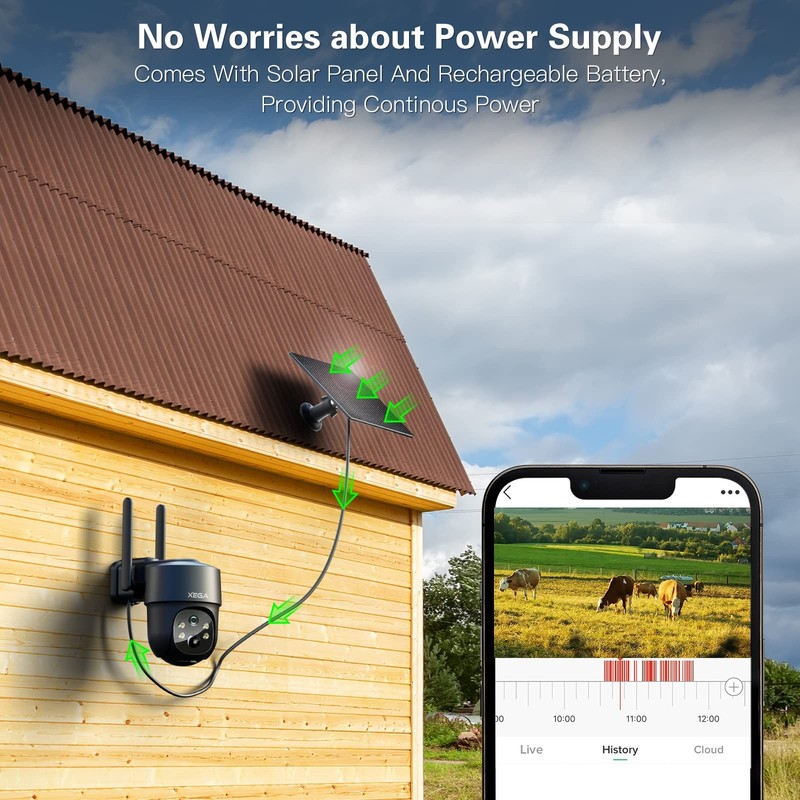 4G LTE Cellular Security Camera Solar with SIM Card,Wireless Outdoor No WiFi ... gallery