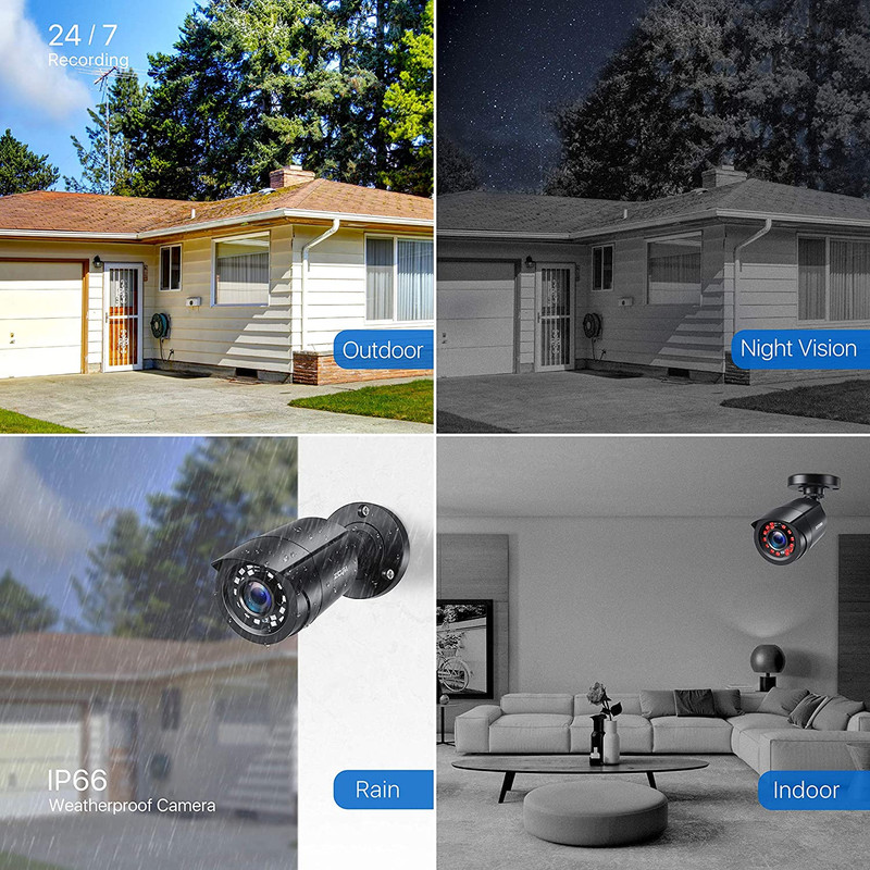 Camara De Seguridad Para Casa Exterior Vision Nocturna Camaras Vigilancia 1080p gallery