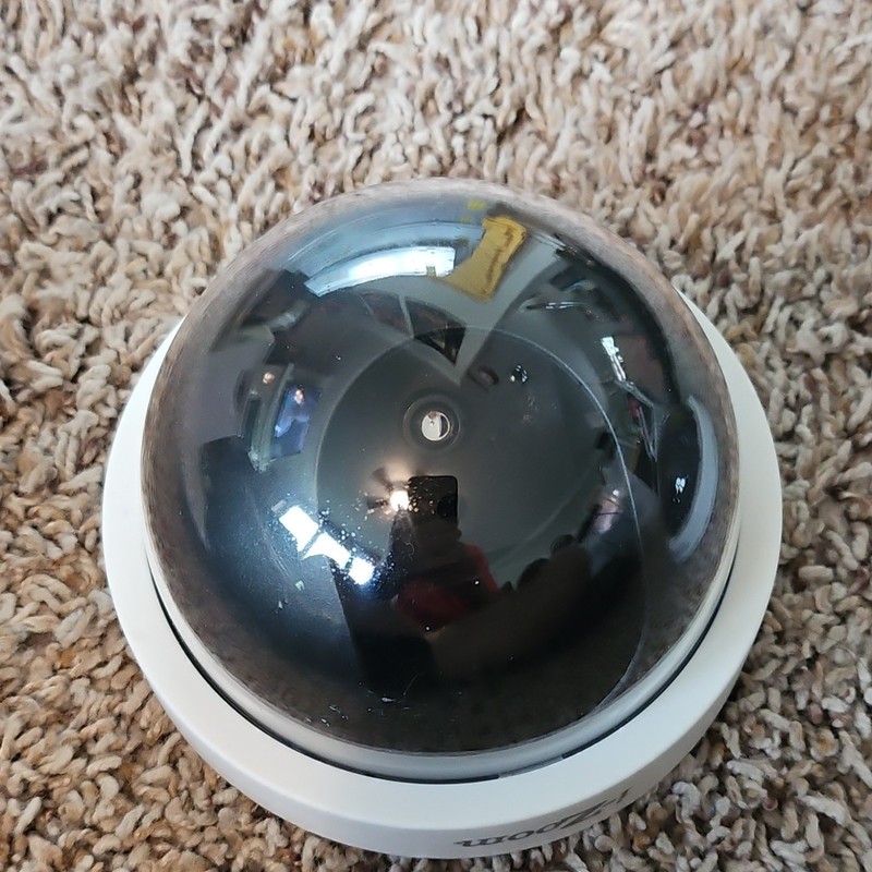 Dome Home Security fake Camera for Indoor Surveillance White and Black Design