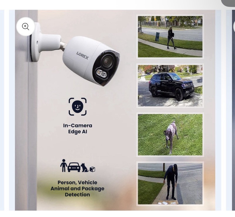 Lorex H20 4K Dual Lens IP Wired Security Camera with Smart Security Lighting gallery