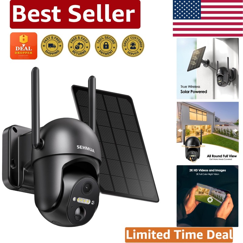 Advanced 2K Outdoor Camera with Two-Way Audio & PIR Detection – Easy Setup