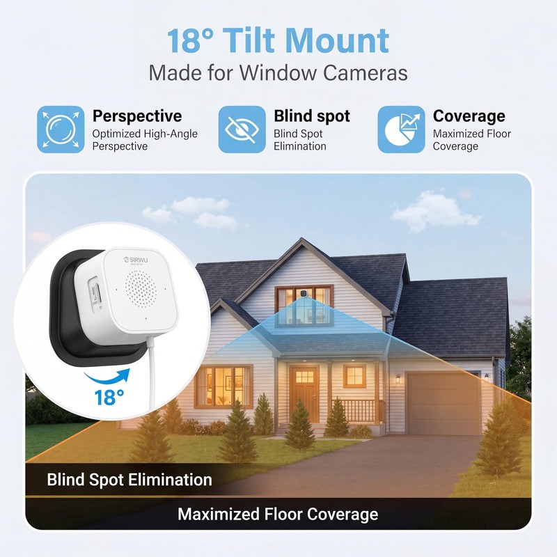 2 Pack Angled Window Camera Mount, 18° Angle Adapter for Most Magnetic Window... gallery