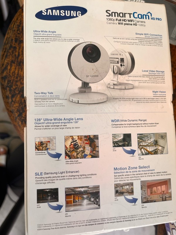Samsung SmartCam HD Pro 1080p HD WiFi Security Camera P6410BN gallery