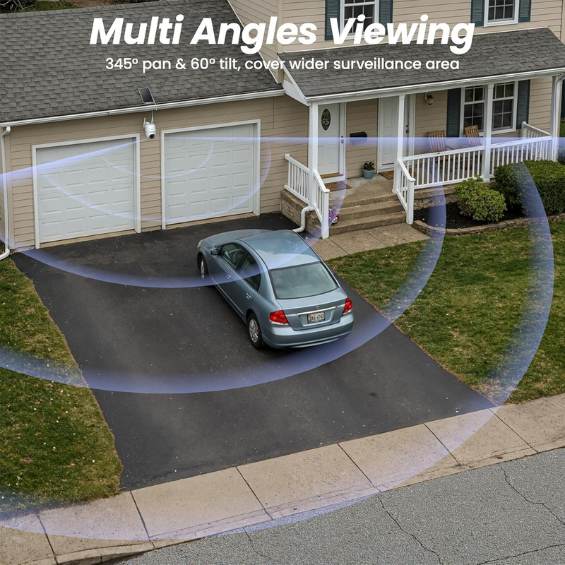 2K Cameras for Home Security-2.4G Wifi Outdoor Camera Wireless Solar/Battery Pow gallery