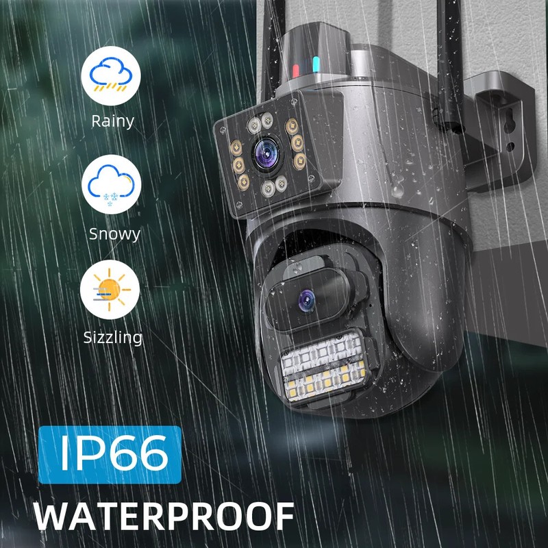 4K HD Dual Lens WIFI Camera PTZ Outdoor Auto Tracking Security Camera Waterproof gallery