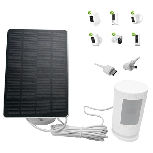 Solar Panel for Ring Camera, 3W Solar Panel Charger Compatible with Ring gallery