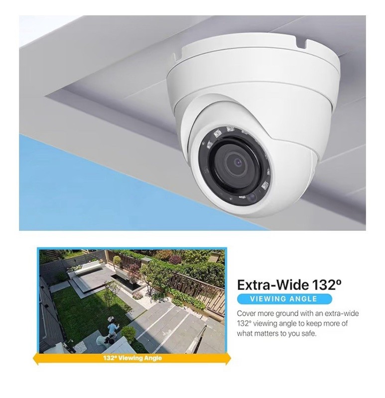 4MP PoE IP Turret Cam W/ 12 IR LED, IP Out/Indoor Night Vision IP67 Waterproof gallery