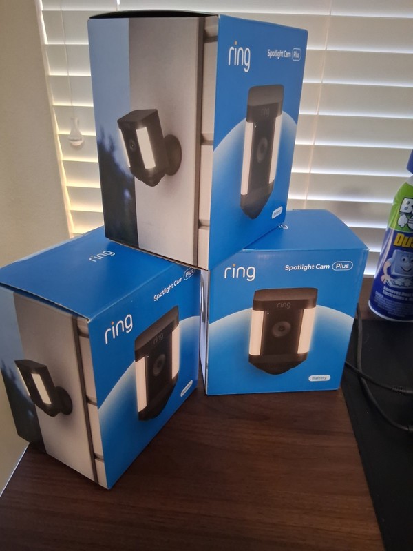 3-RING Wireless Spotlight Cam PLUS In Black.....SHIP FREE!! gallery