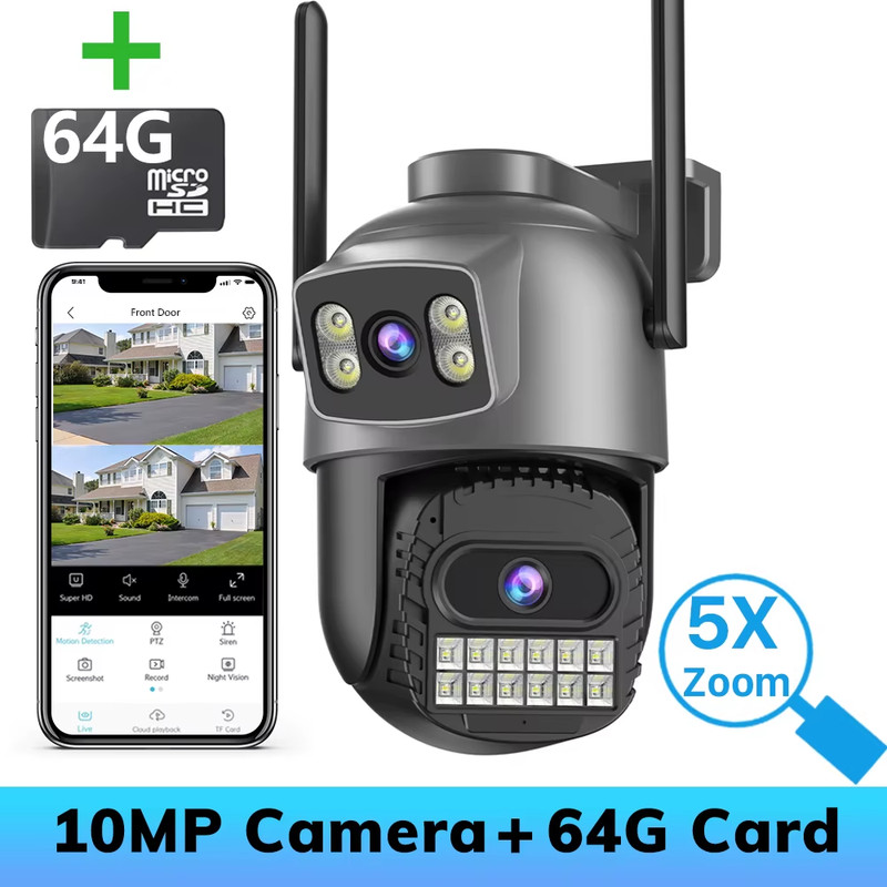 20MP Outdoor Wireless Wifi Security Protection Surveillance Camera Four Lens Thr gallery