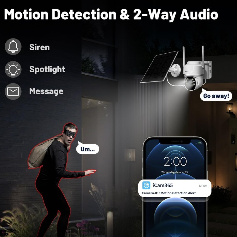 4G LTE Cellular Security Camera, Wireless Solar Powered No WiFi Needed Outdoo... gallery
