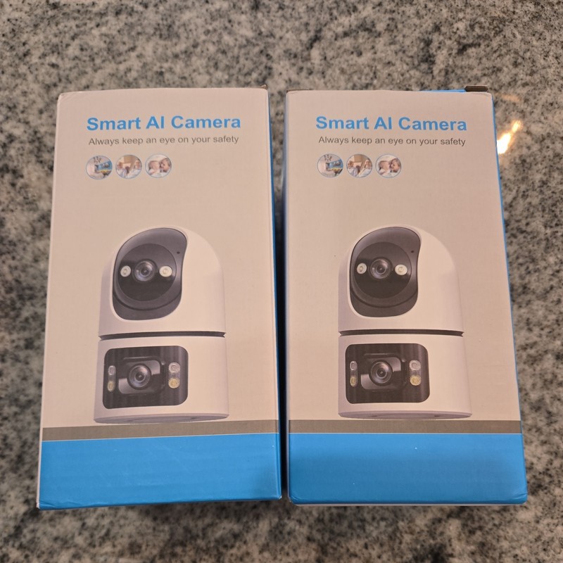 NEW – Smart Wifi Camera – Movable – Dual Camera (2 Pack)