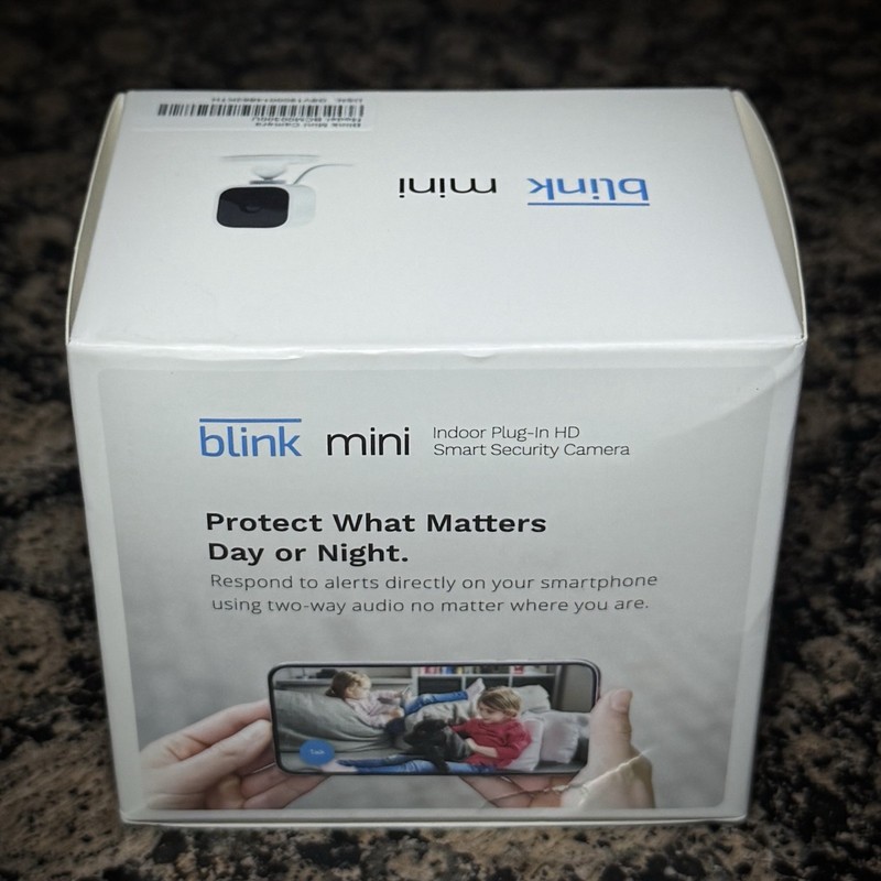 Blink Mini Indoor Plug-In Live HD Smart Security Camera NEW IN BOX gallery
