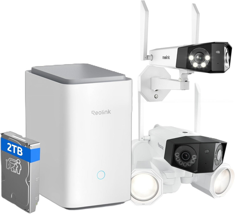 Dual-Lens Camera System, 180° FOV, Spotlight Ver. with Floodlight Ver., Home Hub