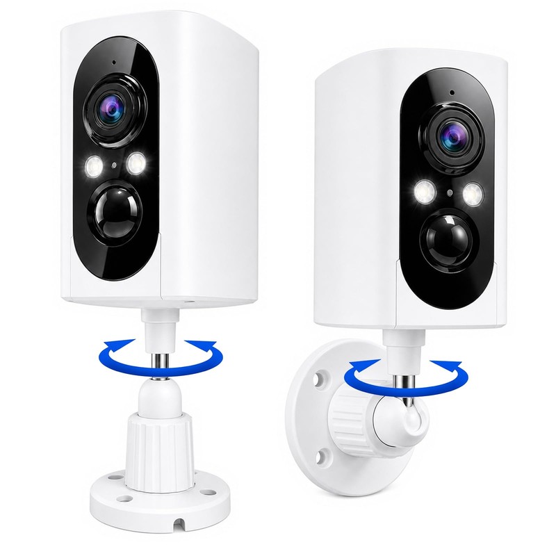 2K Security Cameras Wireless Outdoor, 355° Pan Rotate, Battery Powered, Color…