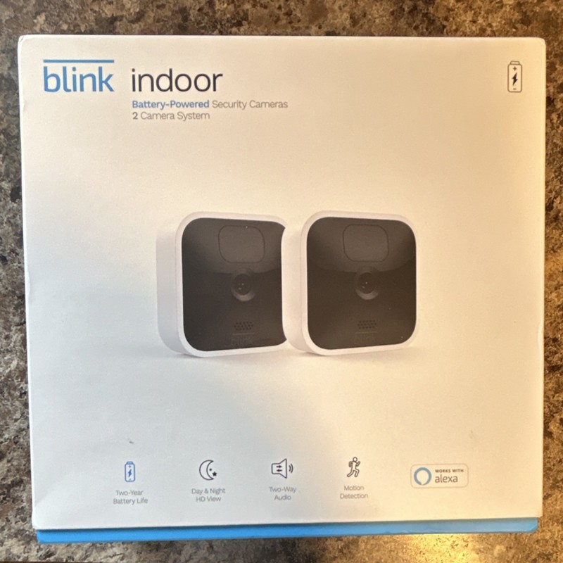 Blink Indoor (2nd Gen) Wireless Battery HD 2 Camera System Alexa Compatible