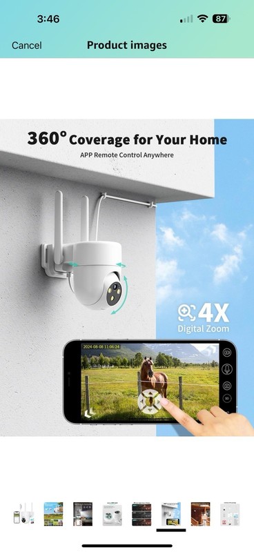 LIWAN 4G LTE Cellular Security Camera Wired Outdoor, No WiFi Security Camera gallery