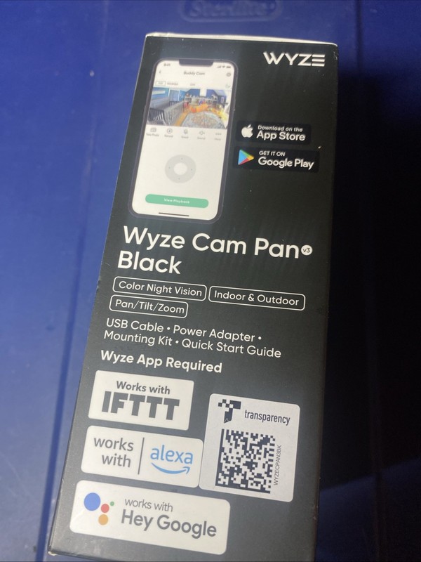 New Sealed Wyze Pan v3 Indoor/Outdoor Pan/Tilt/Zoom 1080p Security Camera Black gallery