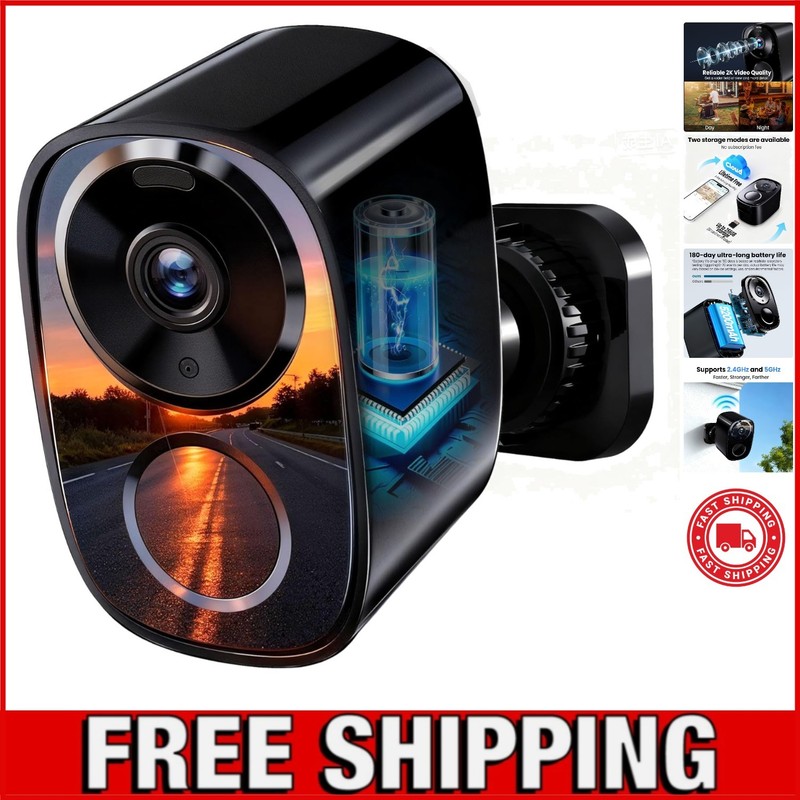 2026 Enhanced 2K UHD Security Cameras Wireless Outdoor – Free Cloud & SD Stor…