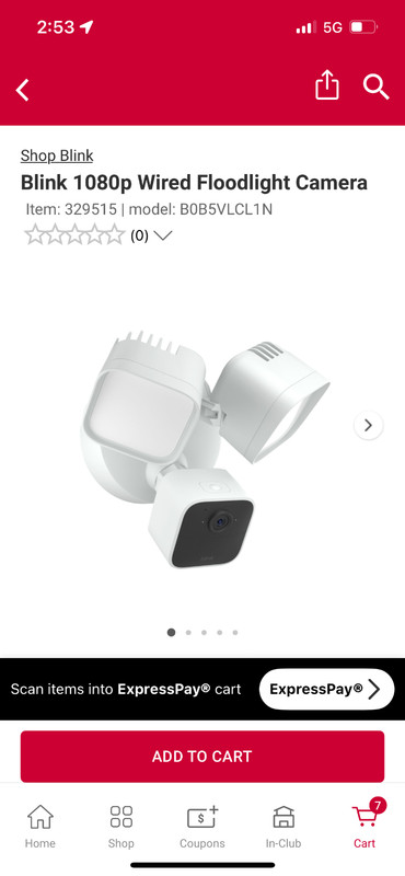 Blink Wired Floodlight Camera - White gallery