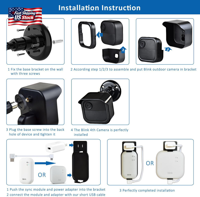 All New Blink Outdoor 4Th & 3Rd Gen Camera Mount Bracket,5 Pack Full Weather Pro gallery