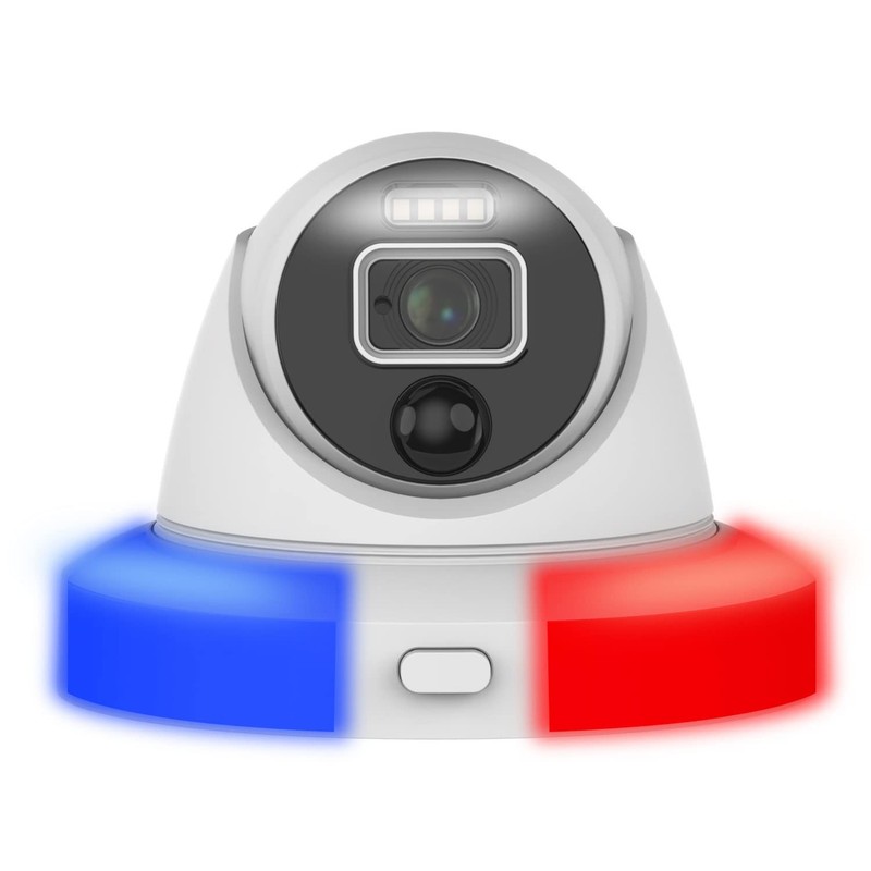 Add-On DVR Flashing Light Dome Security Camera with Sensor Spotlight,1080p Full gallery
