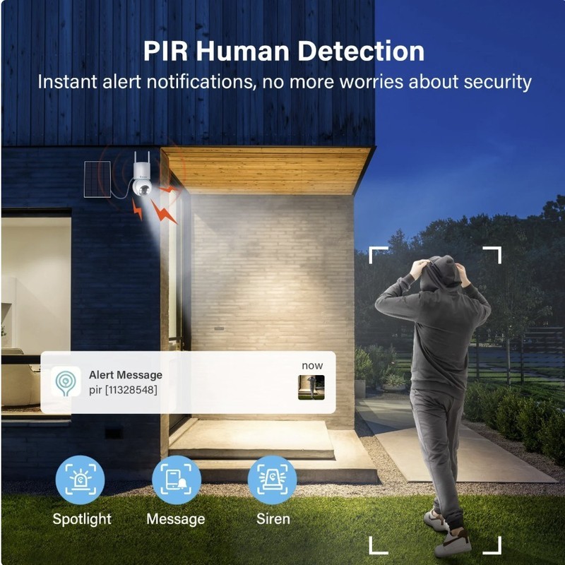 PACK of 6 Jennov 2K 360° PTZ Solar Wireless Security Camera Wi-Fi Outdoor gallery