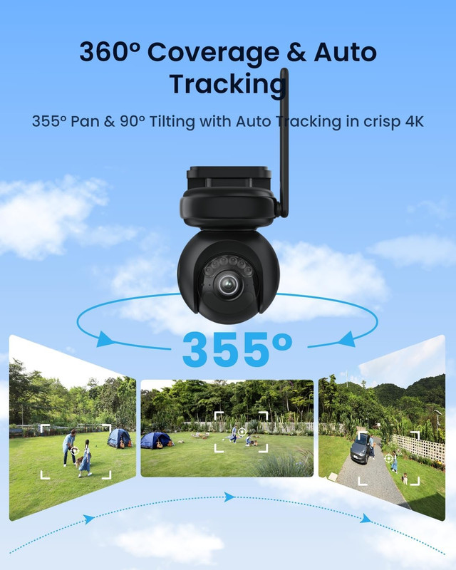 REOLINK Altas PT Ultra Black - 4K Solar Security Cameras Wireless Outdoor, 500 D gallery