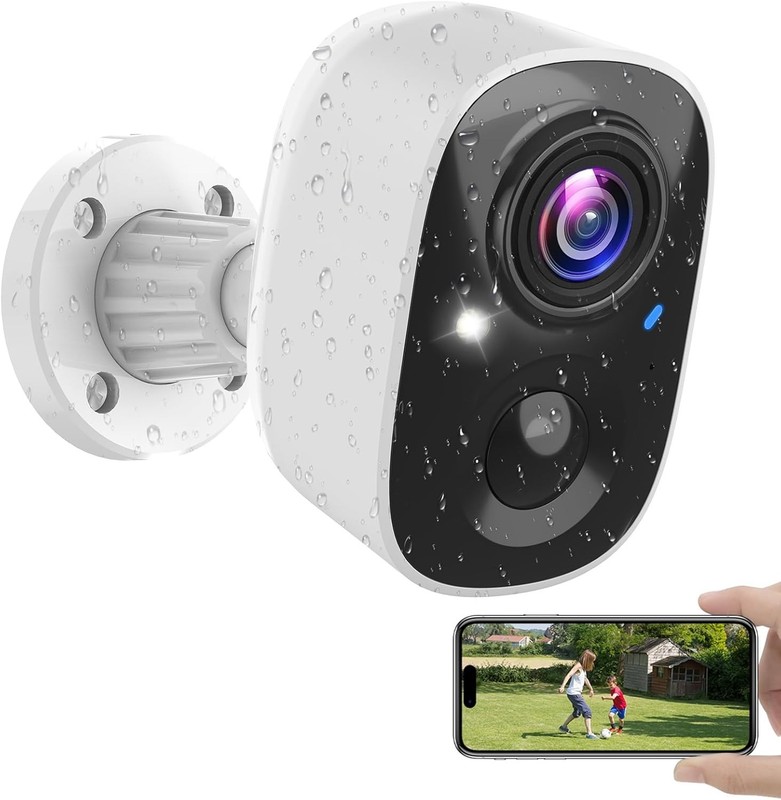 Weatherproof 2K Battery-Powered Security Camera with 2-Way Talk & Siren Alarm gallery