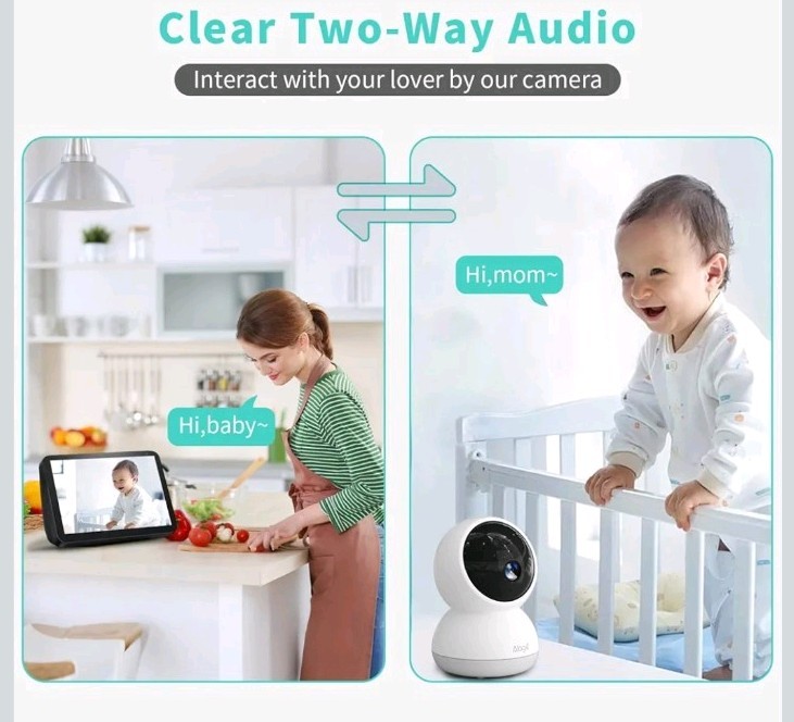 Indoor WiFi Security Camera 3K HD 360° Pan/Tilt, 2-Way Audio, Night Vision NEW gallery
