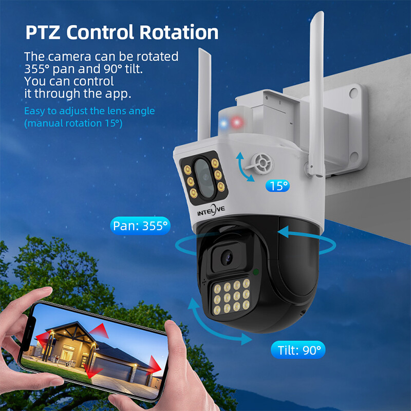 8MP 4K Wifi Security Camera Dual Lens 1-8X Zoom Outdoor Cam PTZ IP Night Vision gallery