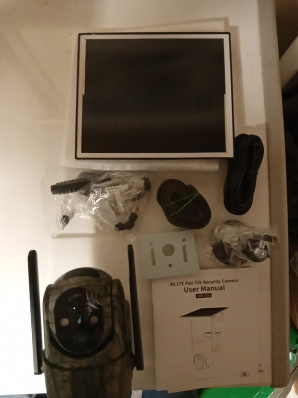 Oculveiw 4G LTE Pan-Tilt Security, Camera Solar-Powered Battery Camouflage New