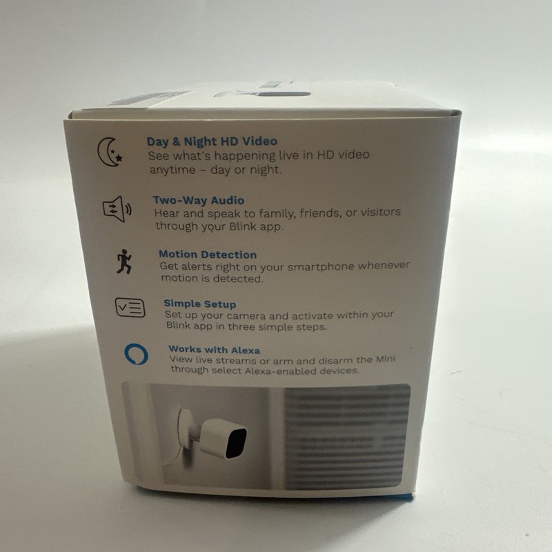 Blink Mini Compact Indoor Plug-In Smart Security Camera 1080p HD NEW gallery