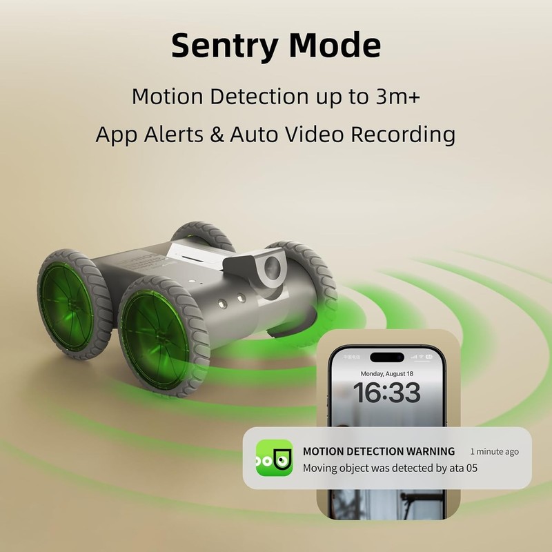 AIONIOS ata05 All-Terrain Robot Camera 1080P Night Vision 150-Day Standby 4WD gallery