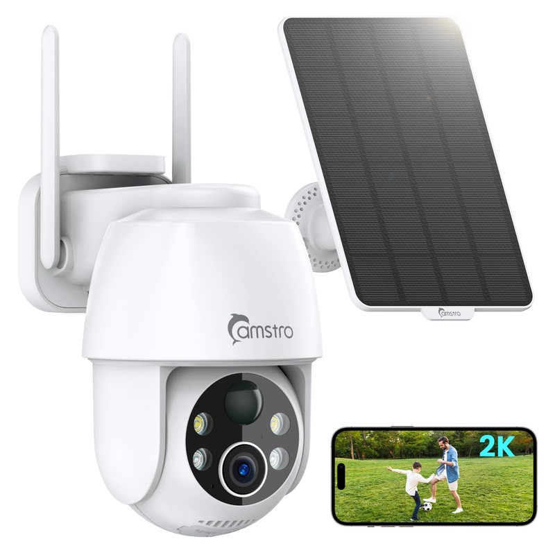 Solar Security Cameras Wireless Outdoor 2K, Self Charged WiFi Cameras for Hom…